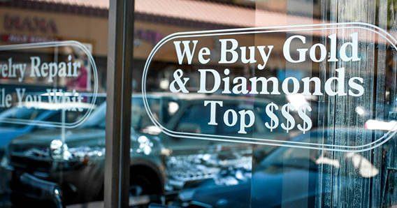 Jewelry store buying gold and diamonds also offers custom jewelry.